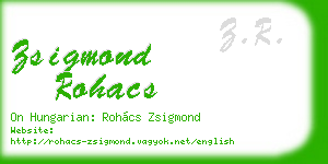 zsigmond rohacs business card
