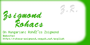 zsigmond rohacs business card